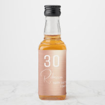 Chic Elegant Rose Gold 30 Geburtstagsparty Mini