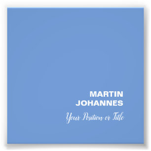 Chic Elegant Schlicht Stilvoll Blau Minimalistisch Fotodruck