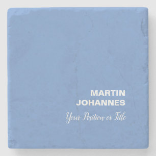 Chic Elegant Schlicht Stilvoll Blau Minimalistisch Steinuntersetzer