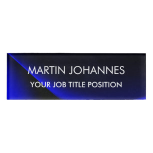 Chic Elegant Schlicht Stylish Blue Namenschild