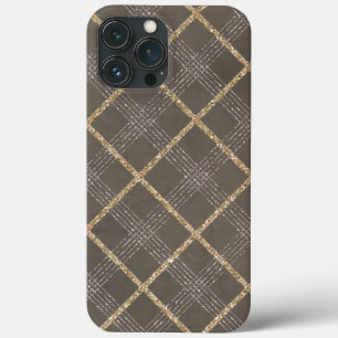 Chic Elegant Stilvolle Raute Tartan Kariertes Must iPhone 13 Pro Max Hülle