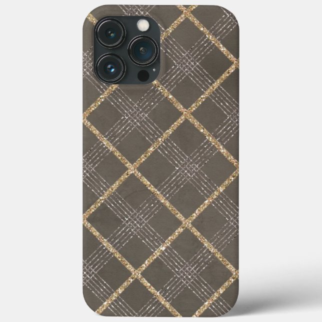 Chic Elegant Stilvolle Raute Tartan Kariertes Must Case-Mate iPhone Hülle (Rückseite)