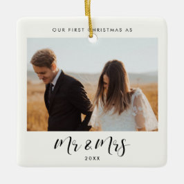 Chic elegant Unser erstes Weihnachten als Mr. & Mr Keramikornament