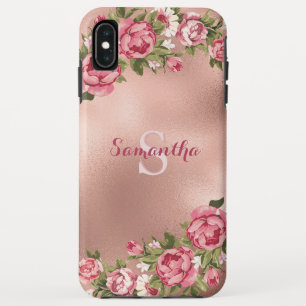 Chic Elegant Vintag Rosa Rosen Blumenname Case-Mate iPhone Hülle