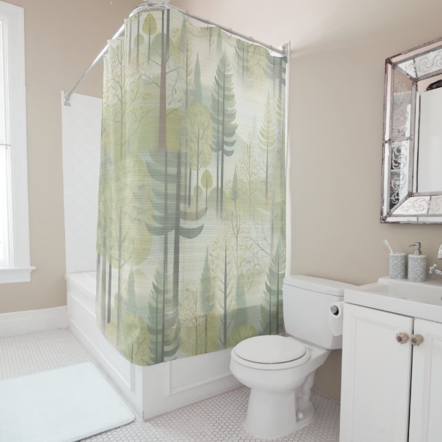 Chic,Elegante Creams & Leder Blume-Look Duschvorhang (Beispiel)