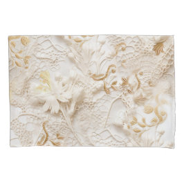 Chic,Elegante Creams & Leder Blume-Look Kissenbezug