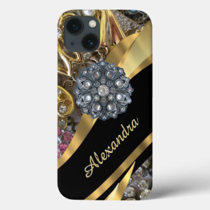 Chic elegante Gold Kristall personalisiert Case-Mate iPhone Hülle