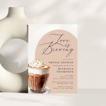 Chic Elegante Liebe ist Brewing Coffee Brautparty