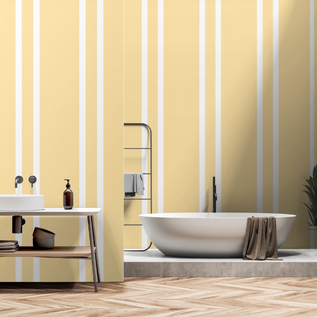 Chic Elegante Moderne, Hübsche Beige Tapete (Badezimmer)
