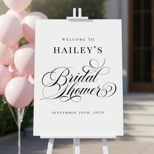 Chic Elegante Personalisiertes Brautparty Signatur Poster