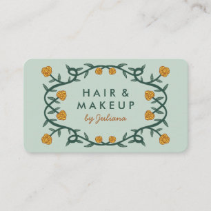 Chic Elegante Rose Feminine Blumengestalt Visitenkarte