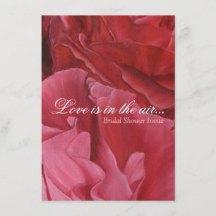 Chic elegante rote Rosen Brautparty lädt ein Einladung