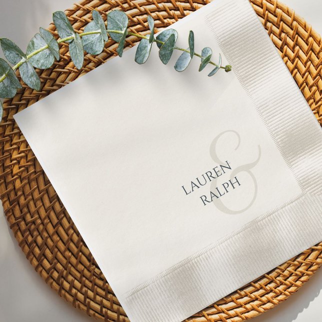 Chic & Elegante Script Wedding Serviette (Von Creator hochgeladen)