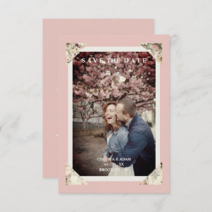 Chic Elegante Vintag Effect Foto Couple Wedding