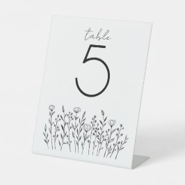 Chic Elegante Wildblume Einfache benutzerdefiniert Sockelschild