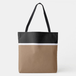 Chic Eleganter Schwarz-weißer Mocha-Brauner Farbbl