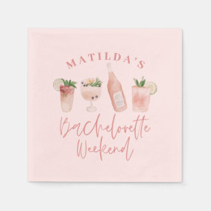 Chic elegantes modernes Wasserfarbe Getränke Jungg Serviette