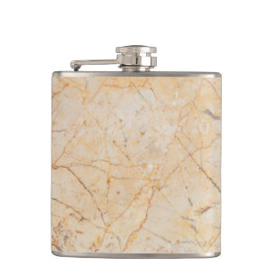 Chic Elegantes Muster aus weißem und schwarzem Mar Flachmann