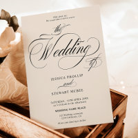 Chic Elfenbein in einer kalligraphischen Hochzeit