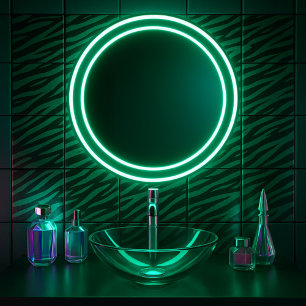 Chic Emerald Green Animal Print Fliese