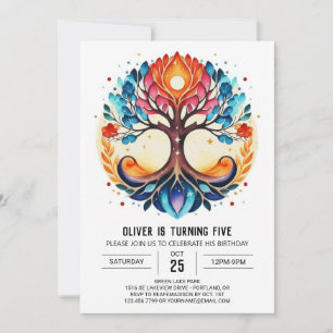Chic Enchanted Tree of Life Birthday Einladung