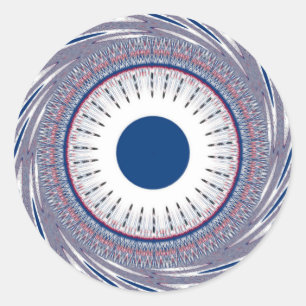 Chic Energetic Eye Design: Ein mesmerisierendes Mu Runder Aufkleber