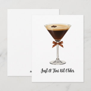 Chic Espresso Martini Lustiger Geburtstagsgruß Feiertagskarte