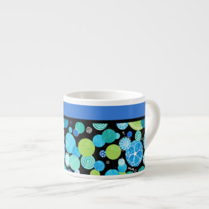 Chic Espresso Tasse, Quirky Blue Moons Muster Espressotasse