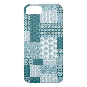 Chic Ethnic Imitats Patchwork Pattern, Aquamarin u Case-Mate iPhone Hülle