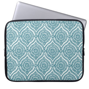 Chic Ethnic Ogee Muster Aquamarin Laptopschutzhülle