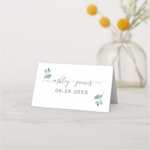 Chic Eucalyptus Foliage White Custom Wedding