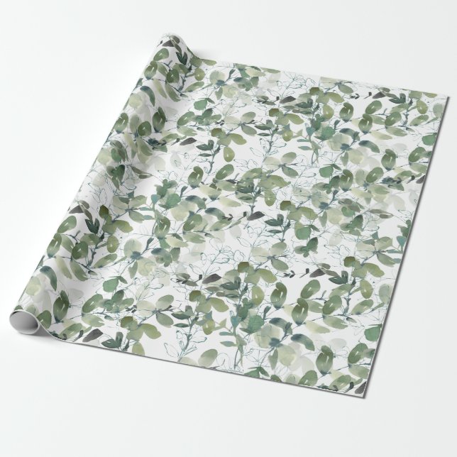 Chic Eucalyptus Pattern Geschenkpapier (Ungerollt)