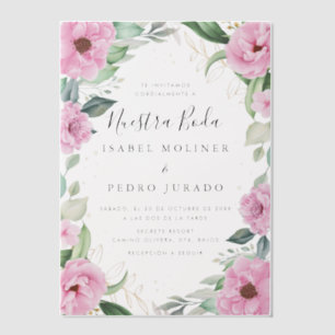 Chic Eucalyptus Pink Roses Nuestra Boda Wedding