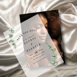 Chic Eukalyptus Greenerity Wedding Save the Date