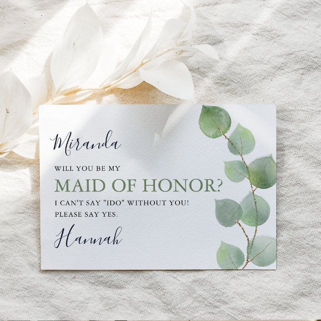 Chic Eukalyptus wirst du meine Trauzeugin sein? (Von Creator hochgeladen)