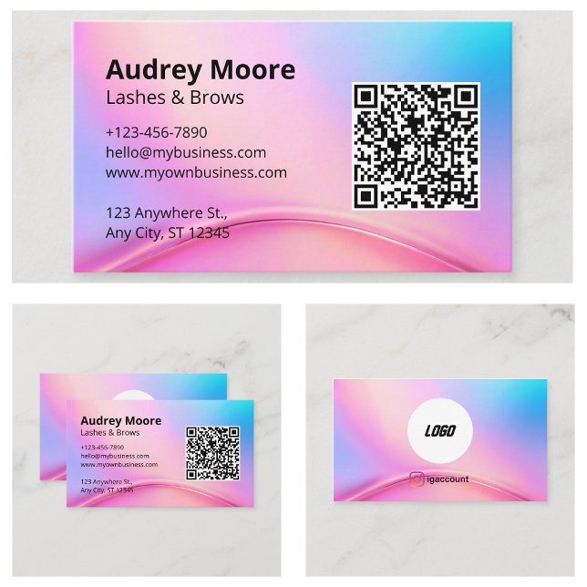 Chic Eyelash Lashes Brows Visitenkarte (Chic Eyelash Lashes Brows Business Card
)