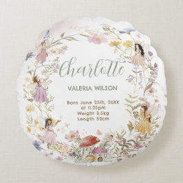 Chic Fairies Wildblume Meadow Rundes Kissen