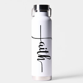 Chic Faith Script Cross Trinkflasche