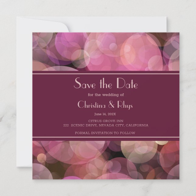 Chic Farben Save The Date (Vorderseite)