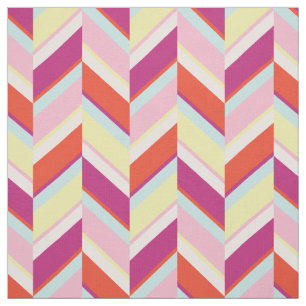 Chic farbenfroh rotes lila geometrisches Zickzack  Stoff