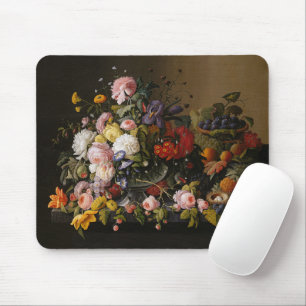 Chic-farbenfrohe Barock-Blume noch lebendiges Gem Mousepad