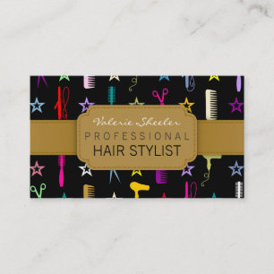 Chic-Farbhaar-Salon oder Stylist (Gewohnheit) Visitenkarte