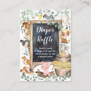 Chic Farm Animals Barnyard Greenerenery Diaper Raf Begleitkarte