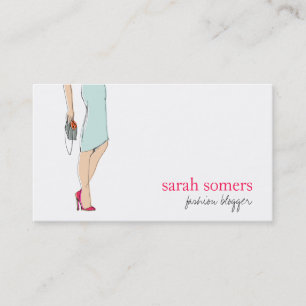 Chic, Fashion Blogger, stilvolles Modemodell Visitenkarte
