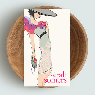 Chic, Fashion Blogger, stilvolles Modemodell Visitenkarte