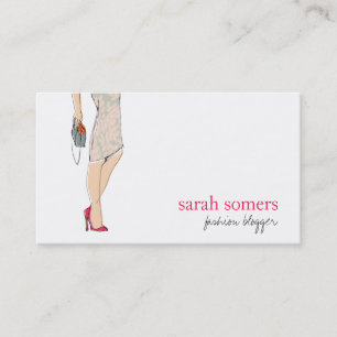 Chic Fashion Blogger Stylish Fashion Model Visitenkarte