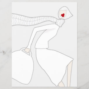 Chic Fashion Coloring Art Flyer Papier Fräulein We