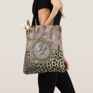 Chic Feathers mit Leopard Print Monogram