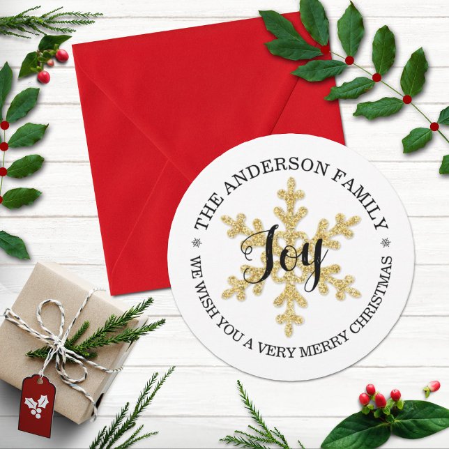 Chic Festive Snowflake Feiertagskarte (Von Creator hochgeladen)