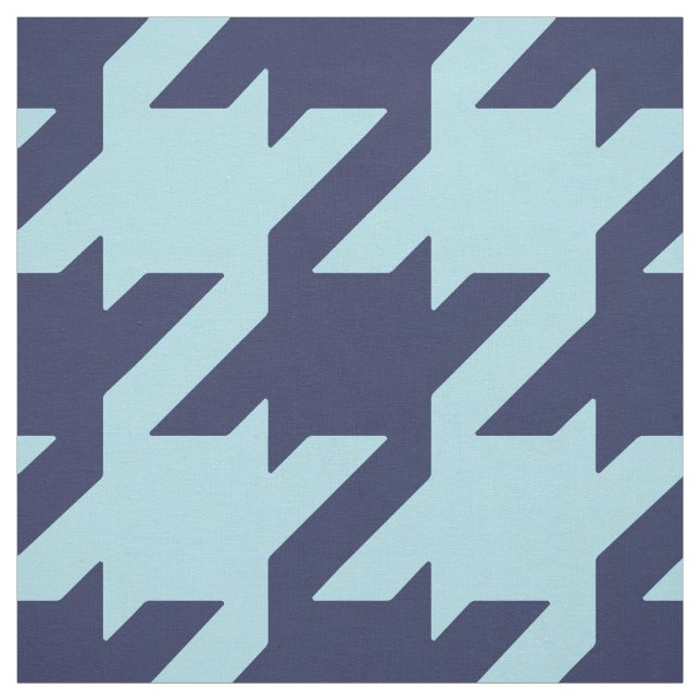Chic fett-blaues Hahnentrittmuster Stoff (Muster)